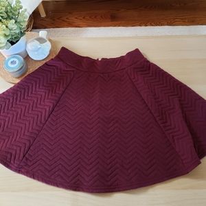 Burgundy Circle Skirt